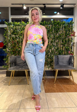 Pink Desenli Büstiyer