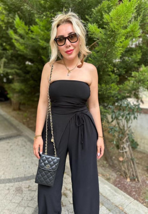 Brenda Straplez Takım Siyah