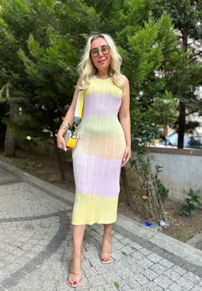 Blondene Midi Elbise