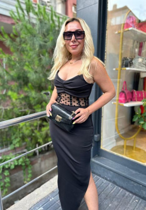 Bel Dantel Korse Görünümlü Midi Elbise