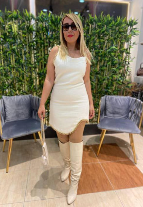 Zara Model Ekru Elbise