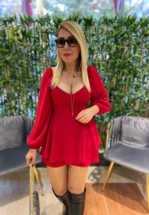 Kırmızı Şortlu Elbise