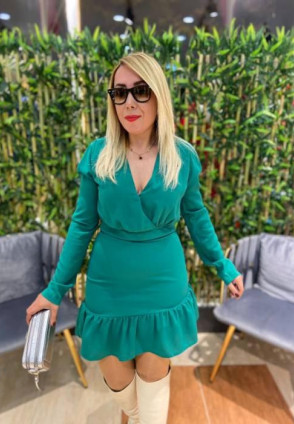 Kruvaze Asimetrik Elbise