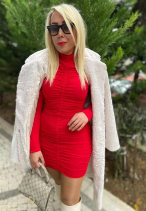 Dilvin Drape Elbise Red Love