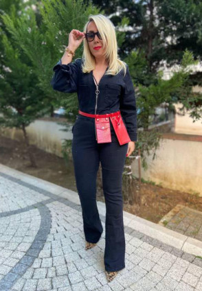 Orijinal Likralı Kot Tulum