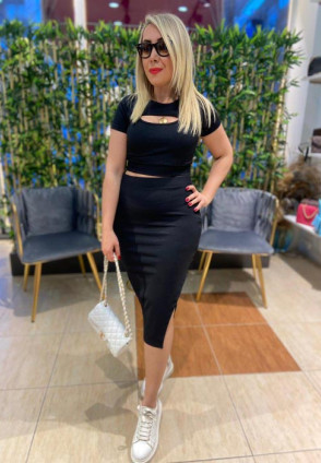 Crop Etek Takım Black