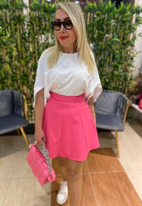 Şortlu Mini Etek Pembe