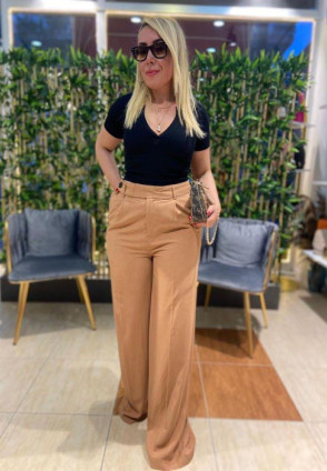 Camel Palazzo Pantolon