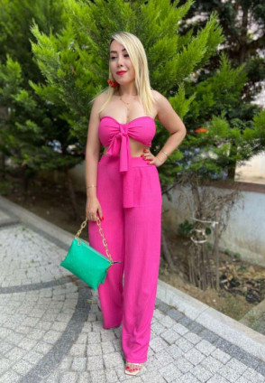 Pantolonlu Takım Fuşya