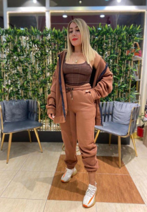 Zra Model Eşofman Takım Kahve