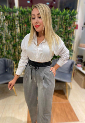 Maskülen Çizgili Kumaş Pantolon