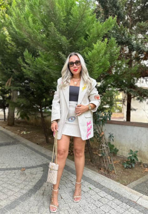 Tasarım Love Ceket Krem