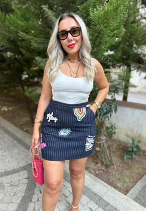 Tasarım Love Etek Lacivert