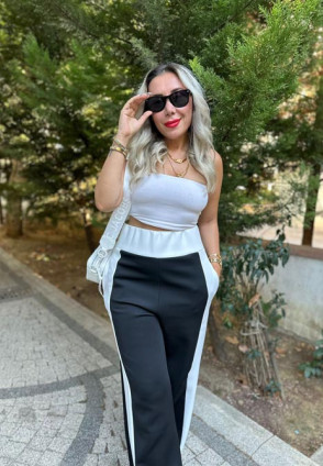 Şerit Detay Dalgıç Pantolon