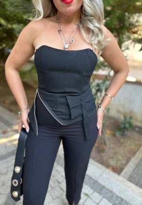 Tasarım Fermuarlı Büstiyer